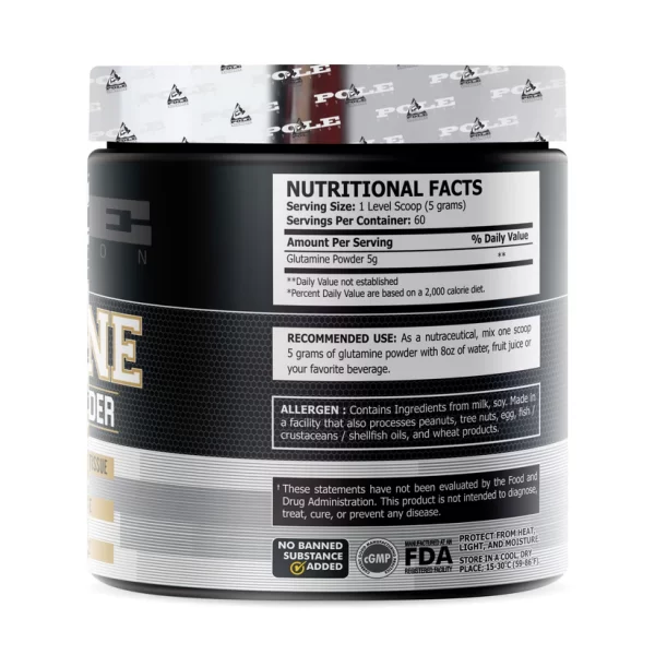Pole Nutrition POLE AMINO ACID GLUTAMINE Glutamine  (300 g, UNFLAVOURED) - Image 3